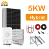 Sistem Kuasa Grid 5kw Rumah Kit Solar Borong Set Penuh Pengeluar Tenaga Suria